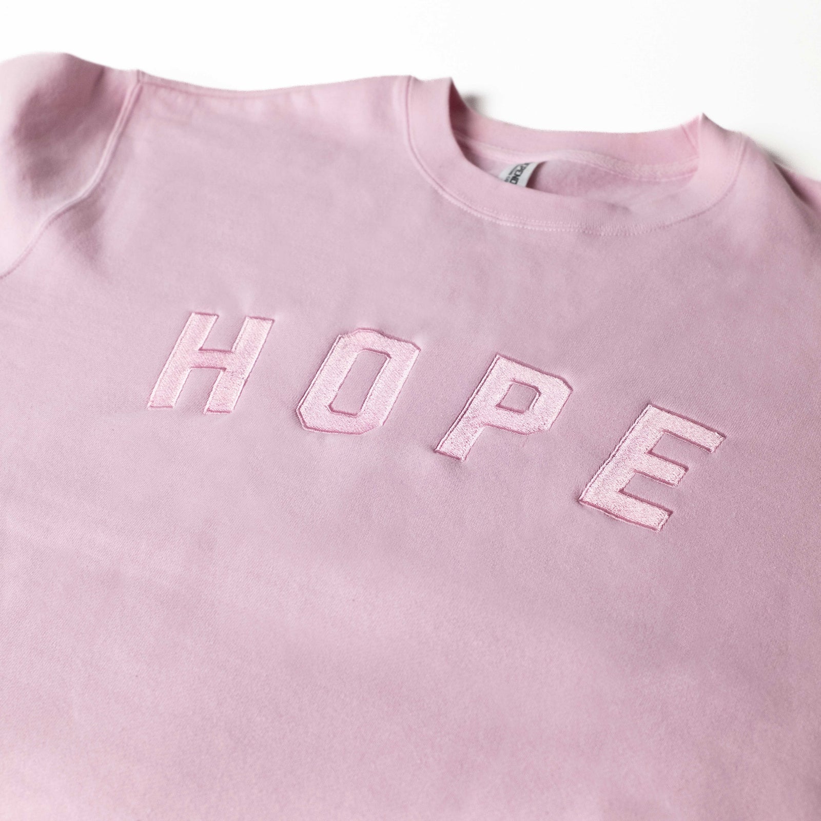 Pink Embroidered Hope Sweatshirt