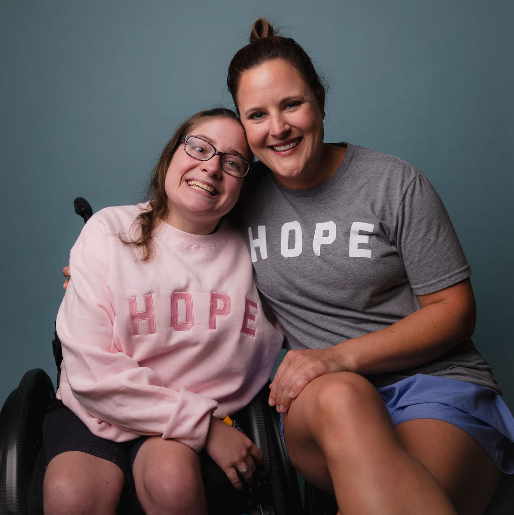 Pink Embroidered Hope Sweatshirt
